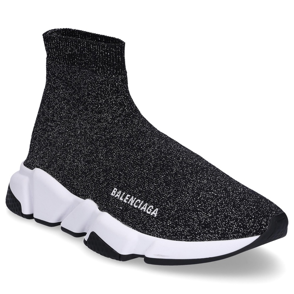 Balenciaga Speed Sneakers Slip-on Cotton blend Glitter black silver